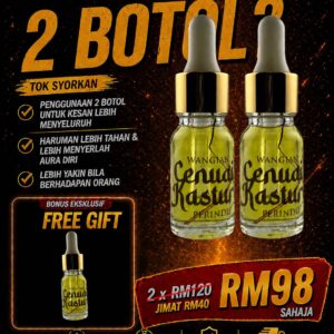 set 2 Botol Wangian Raja Kasturi Free 1 Botol